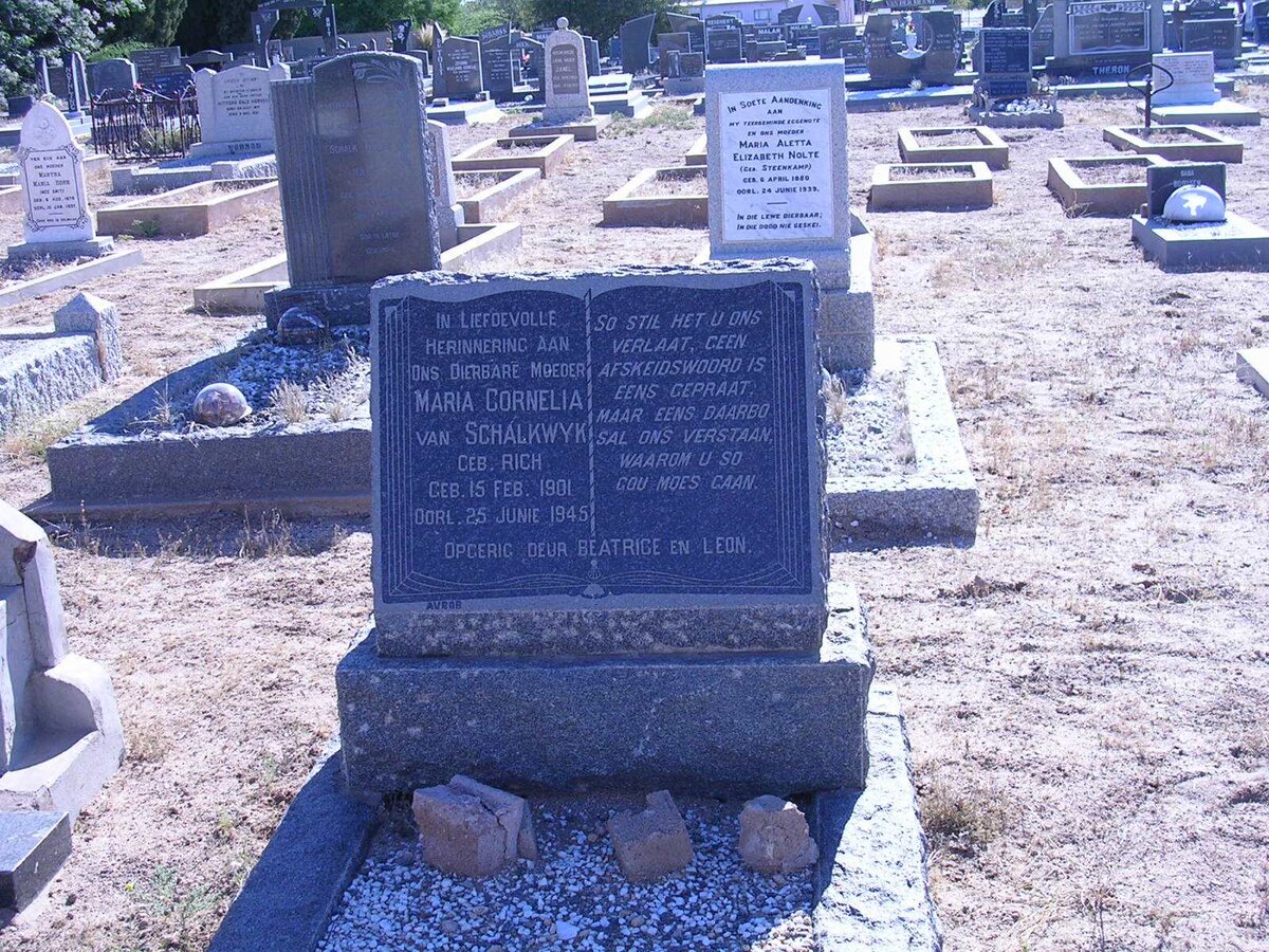 SCHALKWYK Maria Cornelia, van nee RICH 1901-1945