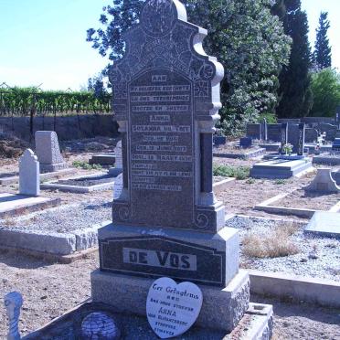 TOIT Anna Susanna, du nee DE VOS 1913-1958