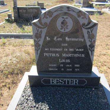 BESTER Petrus Marthinus Louis 1889-1971