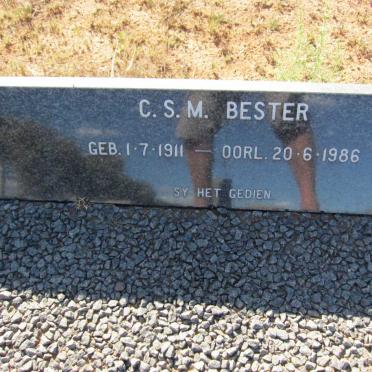 BESTER C.S.M 1911-1986
