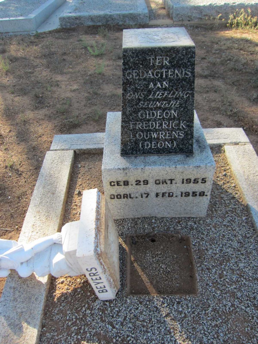 BEYERS Gideon Frederick Louwrens 1955-1958