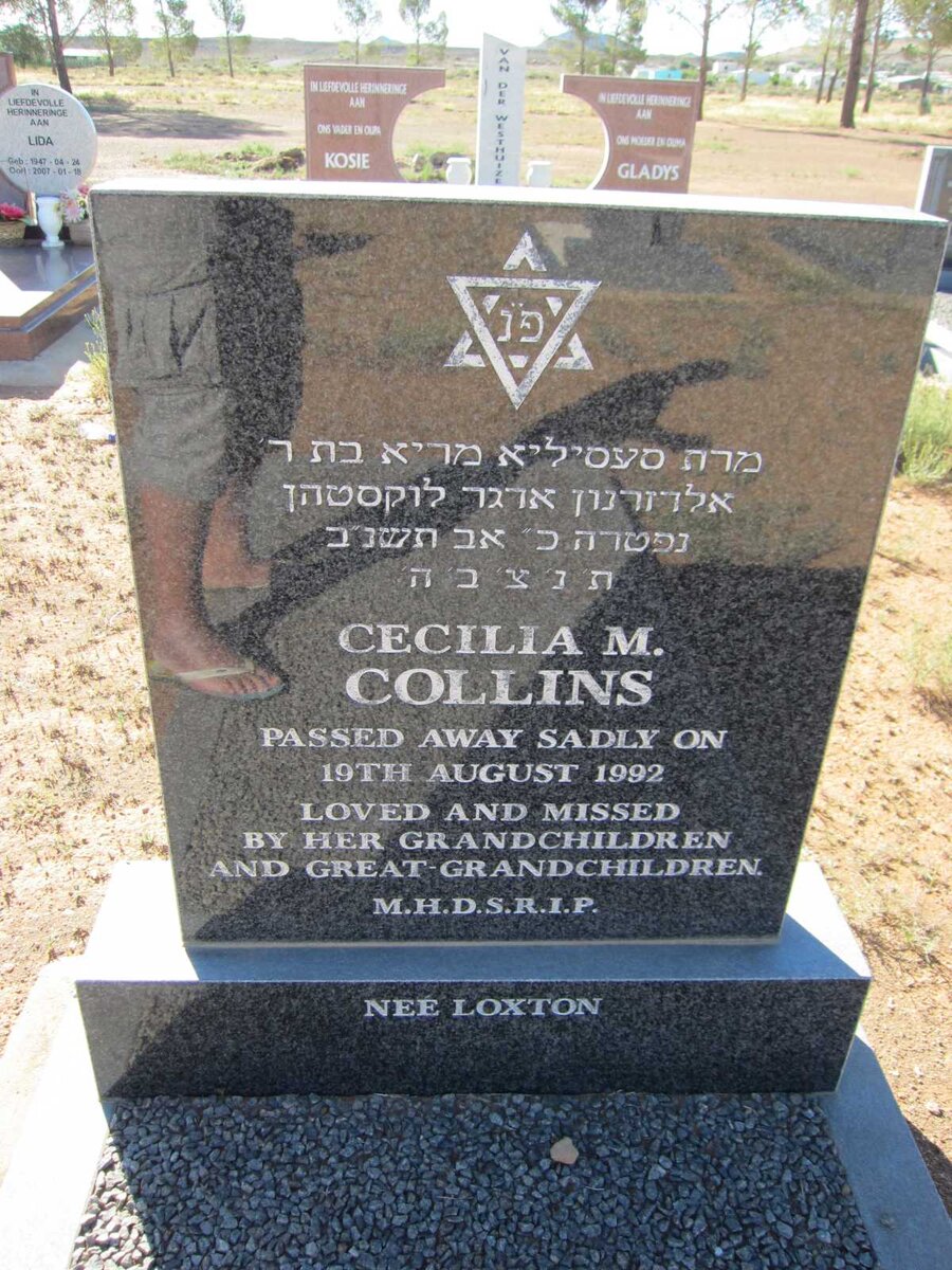 COLLINS Cecilia M. nee LOXTON -1992