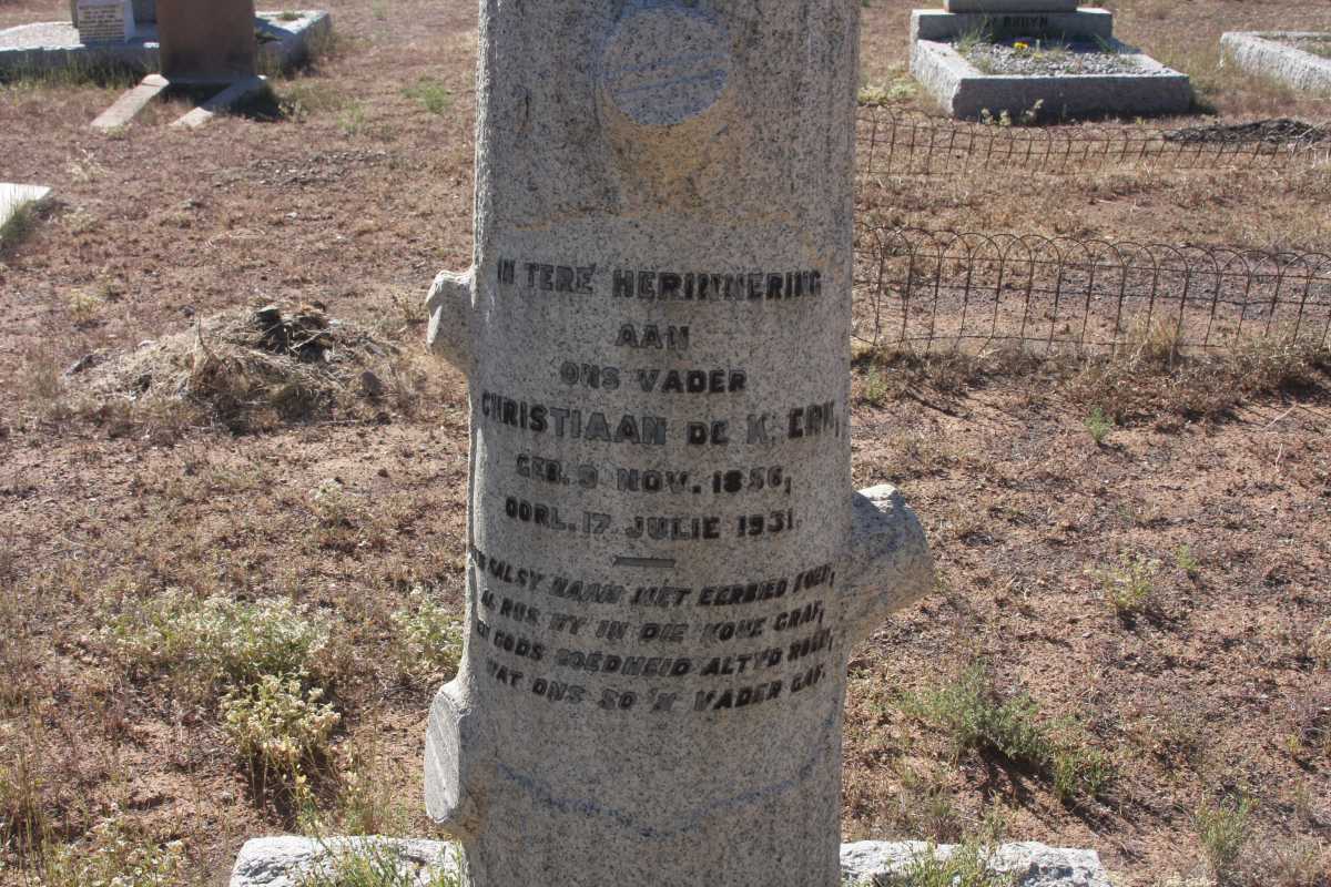 KLERK Christiaan, de 1856-1931