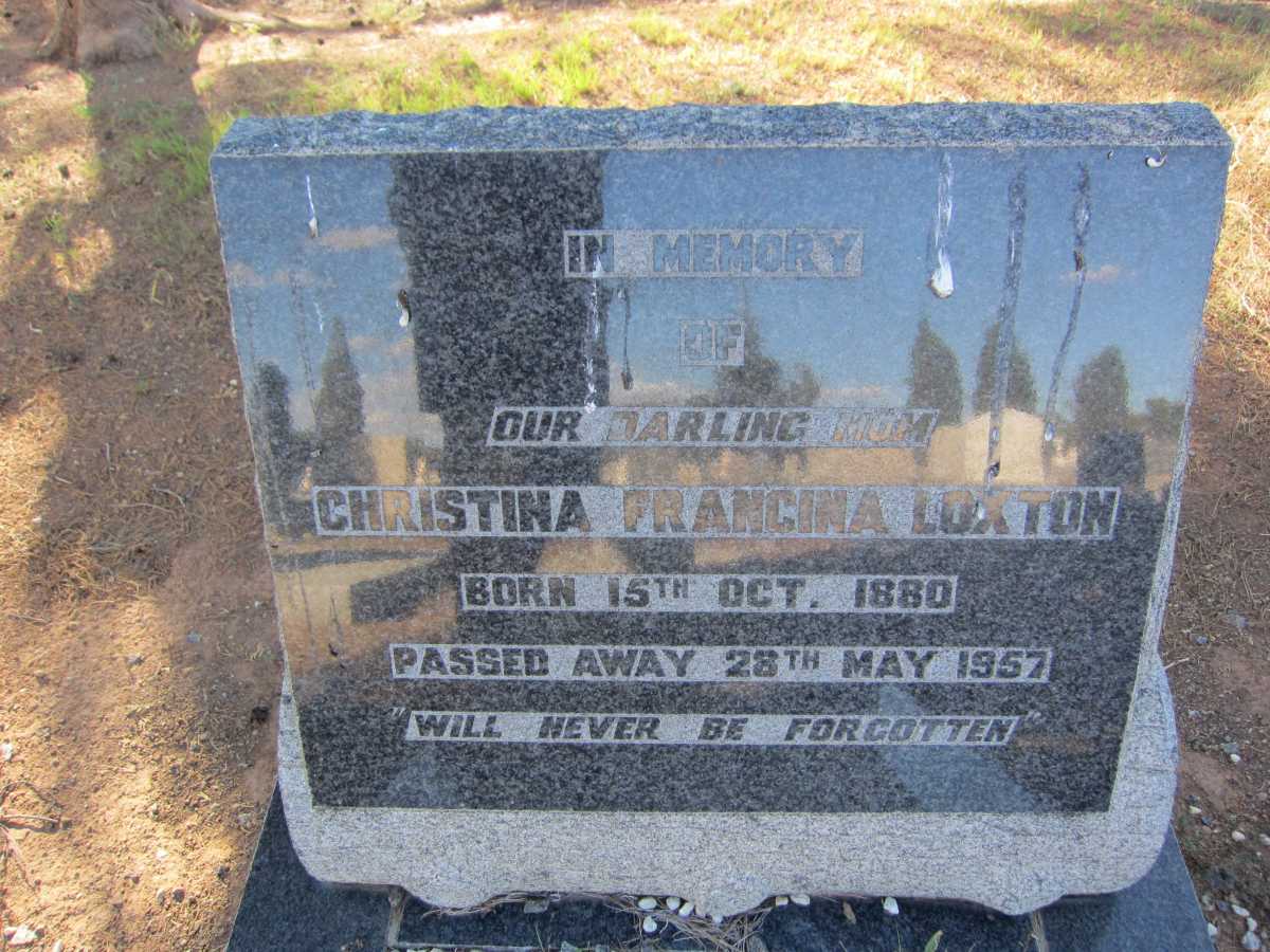 LOXTON Christina Francina 1880-1957