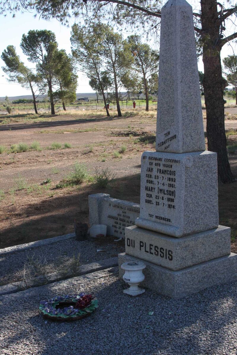 PLESSIS Jan Francois, du 1892-1961 &amp; Mary WILSON 1896-1974