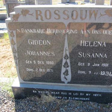 ROSSOUW Gideon Johannes 1890-1971 &amp; Helena Susanna 1901-1934