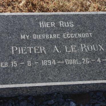 ROUX Pieter A., le 1894-1949