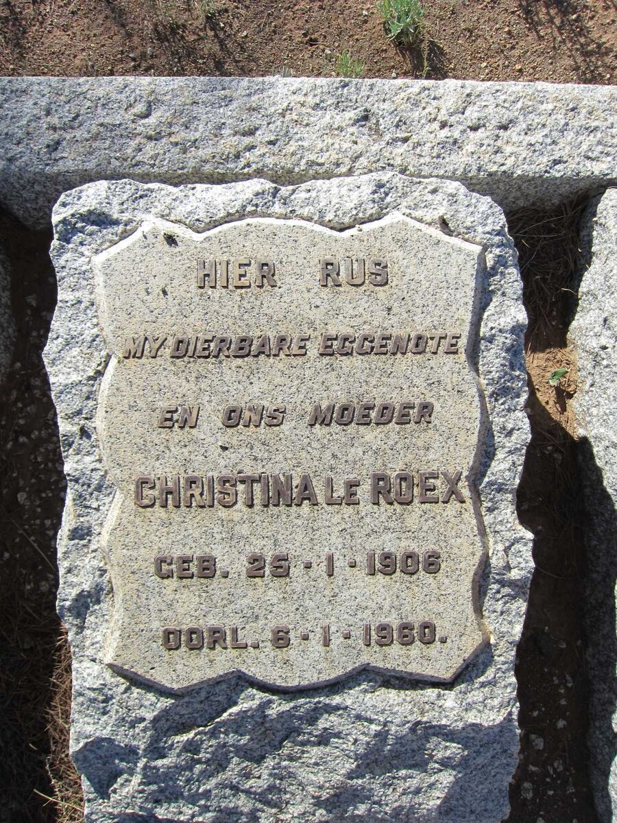 ROEX Christina, le 1906-1960