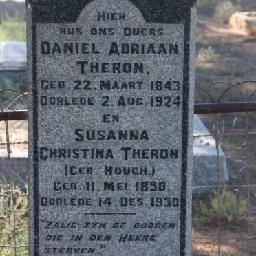 THERON Daniel Adriaan 1843-1924 &amp; Susanna Christina HOUGH 1850-1930