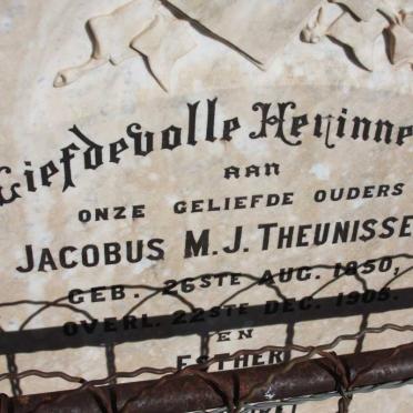 THEUNISSEN Jacobus M.J. 1850-1905 &amp; Esther Leonora FAURE 1850-1921