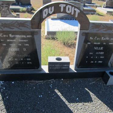 TOIT Gerrit D., du 1901-1975 &amp; Nellie OLIVIER 1902-1982