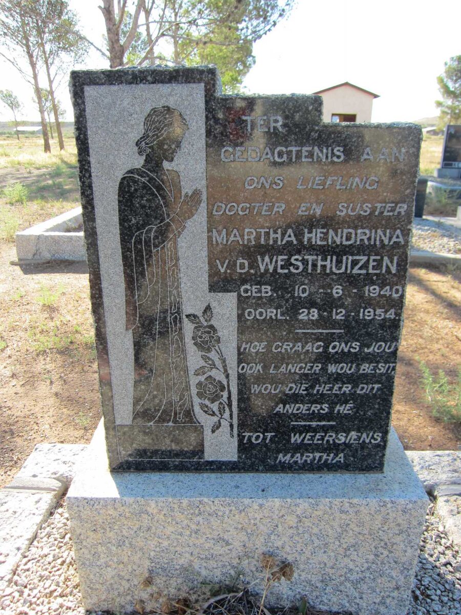 WESTHUIZEN Martha Hendrina, v.d. 1940-1954