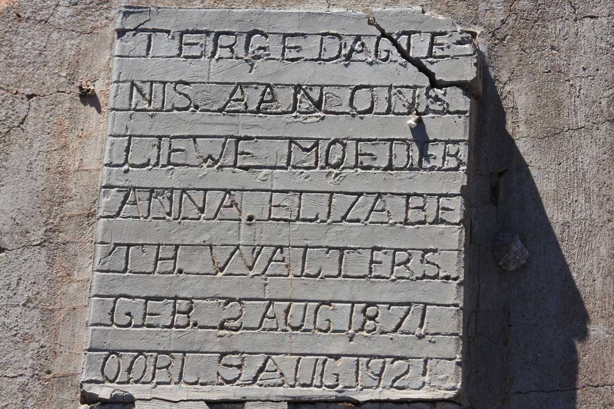 WALTERS Anna Elizabeth 1871-1921