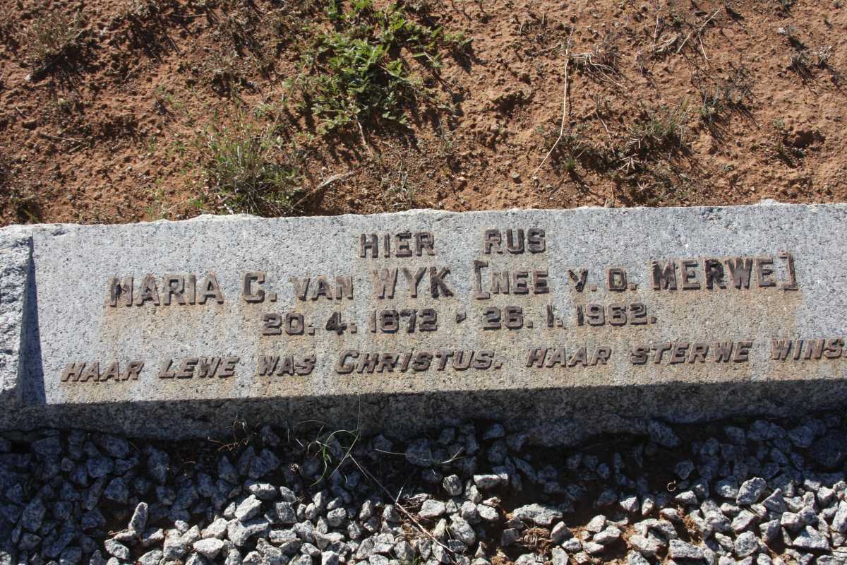 WYK Maria C., van nee V.D. MERWE 1872-1962