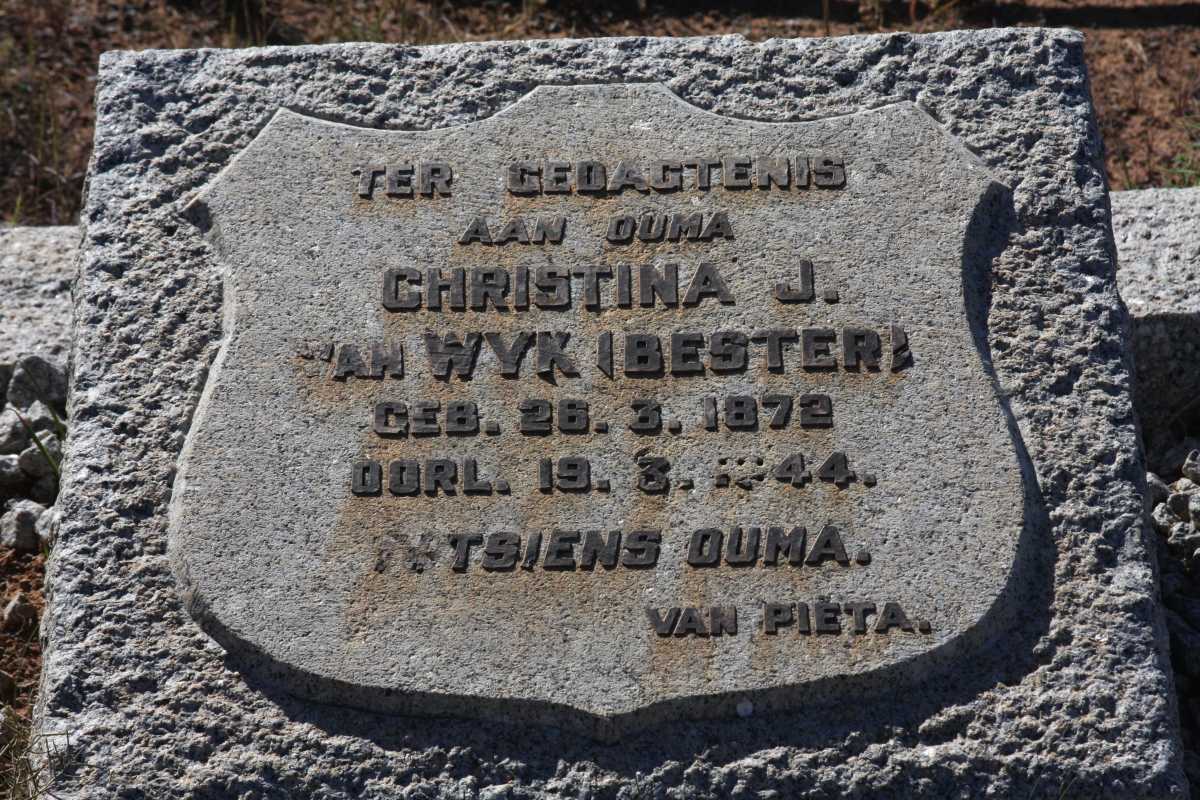 WYK Christina J., van nee BESTER 1872-1944