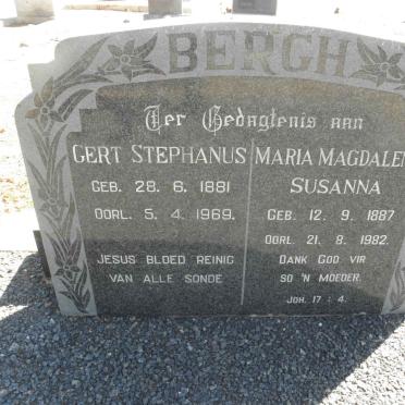 BERGH Gert Stephanus 1881-1969 &amp; Maria Magdalena Susanna 1887-1982