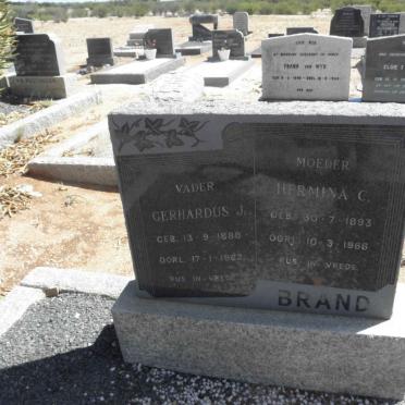 BRAND Gerhardus J. 1888-1962 &amp; Hermina C. 1893-1966