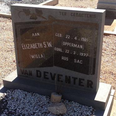 DEVENTER Elizabeth S.W., van nee OPPERMAN 1905-1977