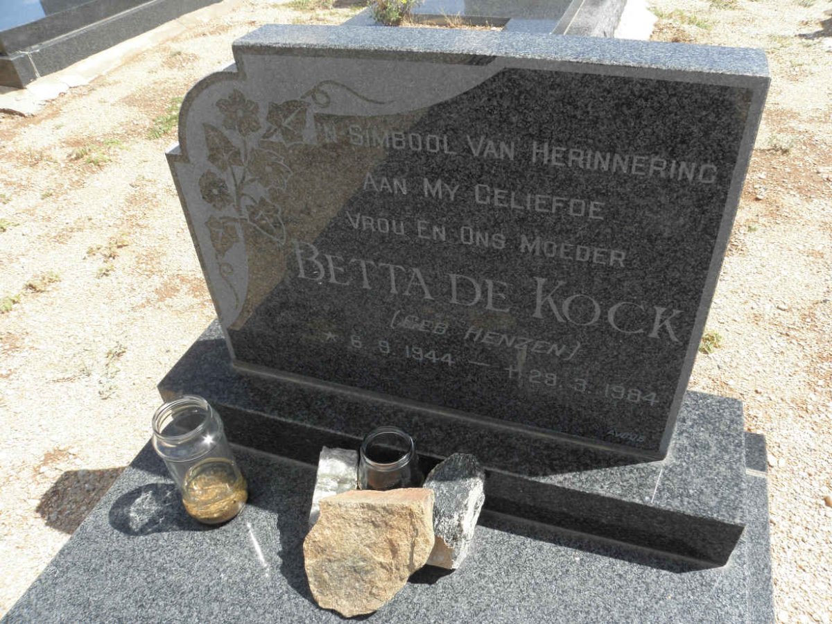 KOCK Betta, de nee HENZEN 1944-1984