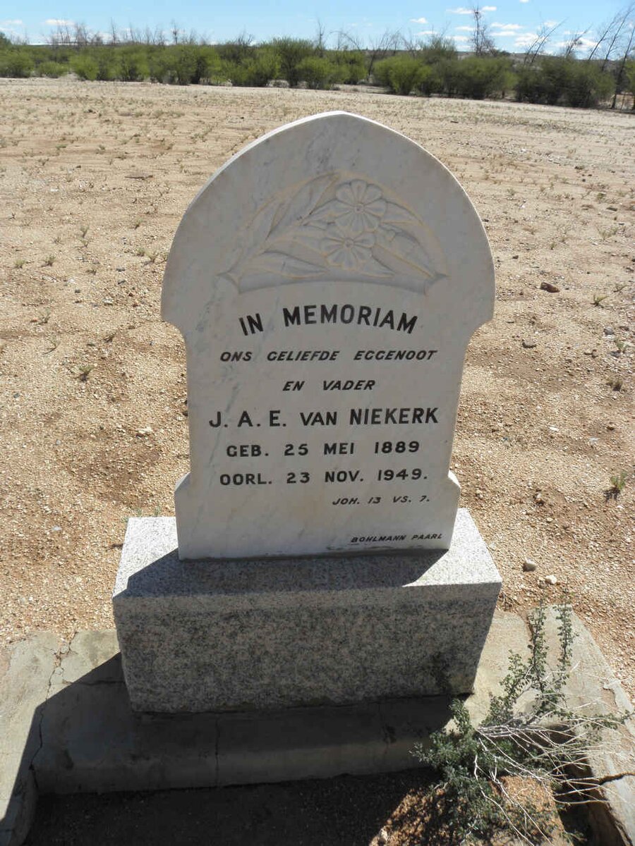 NIEKERK J.A.E., van 1889-1949