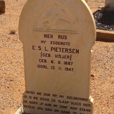 PIETERSEN E.S.L. nee VISSER 1887-1947