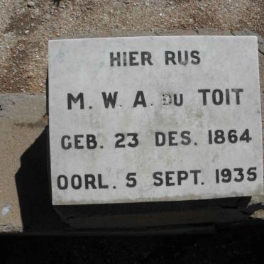 TOIT M.W.A., du 1864-1935