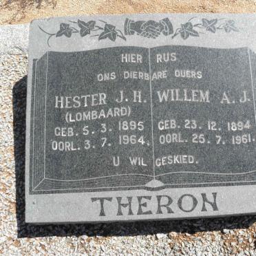 THERON Willem A.J. 1894-1961 &amp; Hester J.H. LOMBAARD 1895-1964