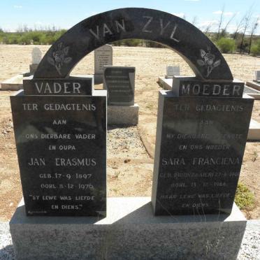 ZYL Jan Erasmus, van 1897-1976 &amp; Sara Franciena BOONZAAIER 1901-1966