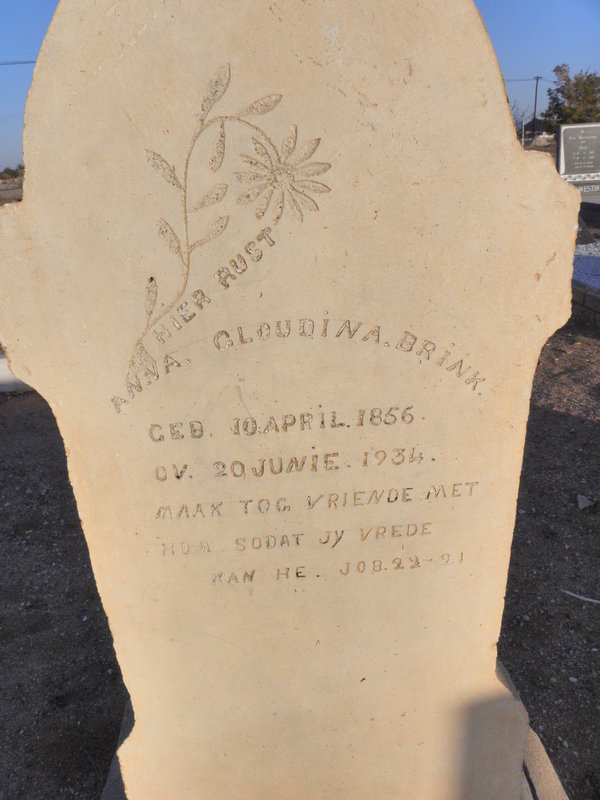 BRINK Anna Gloudina 1856-1934