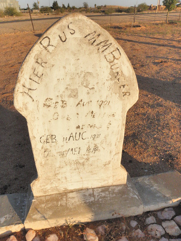 BURGER M.M. 1901-1919