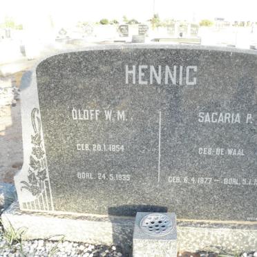 HENNIG Oloff W.M. 1854-1935 &amp; Sagaria P. de WAAL 1877-1938