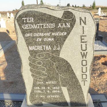 NIEUWOUDT Willem J. 1891-1946 &amp; Magrietha J.J. WIESE 1892-1964