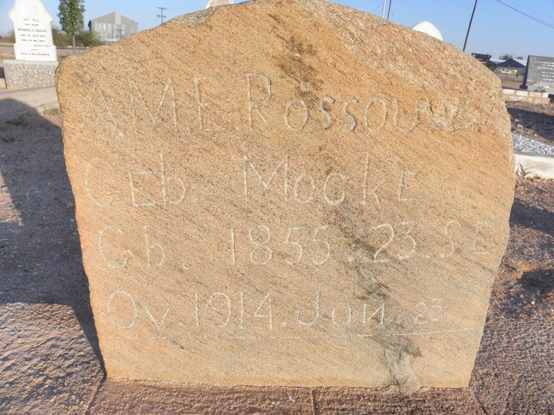ROSSOUW A.M.E. nee MOCKE 1855-1914