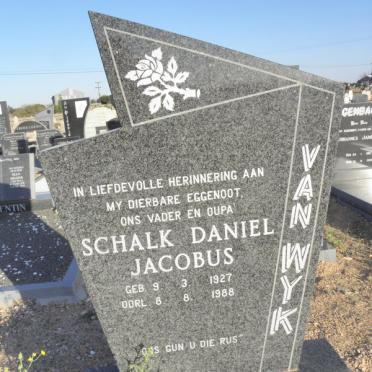 WYK Schalk Daniel Jacobus, van 1927-1988