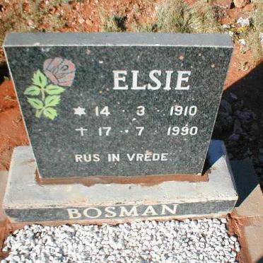BOSMAN Elsie 1910-1990