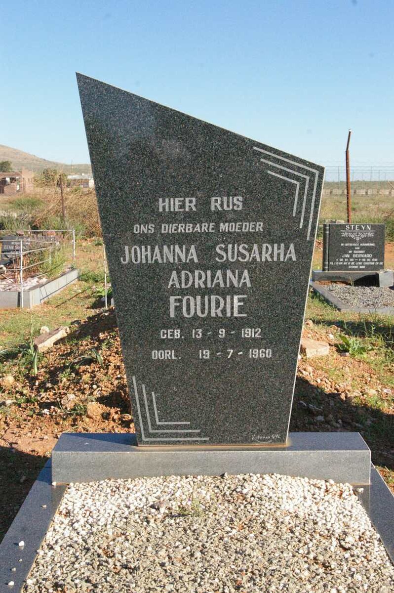 FOURIE Johanna Susarha Adriana 1912-1960