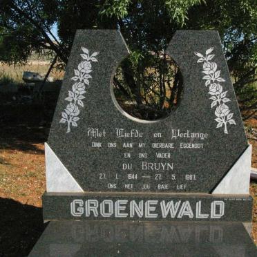 GROENEWALD du Bruyn 1944-1987