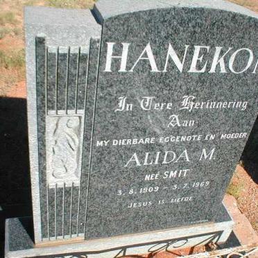 HANEKOM Alida M. nee SMIT 1909-1969