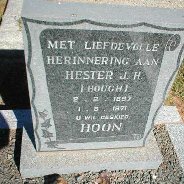 HOON Hester J.H. nee HOUGH 1897-1971