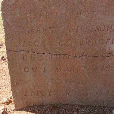 JACOBS Maria Willemina nee KRUGER 1845-1920
