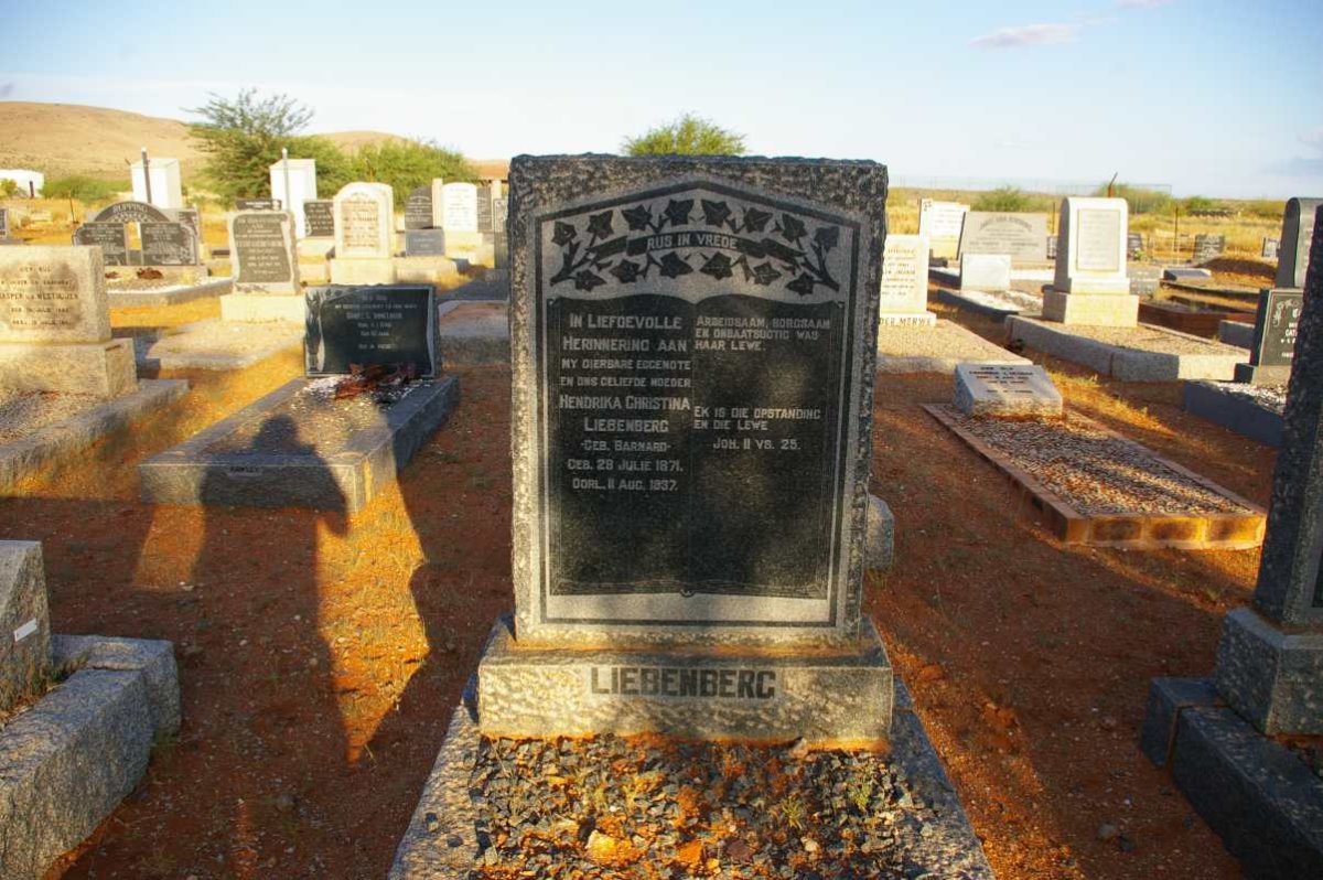 LIEBENBERG Hendrika Christina nee BARNARD 1871-1937