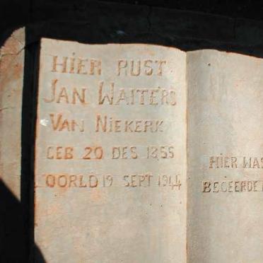 NIEKERK Jan Walters, van 1855-1944