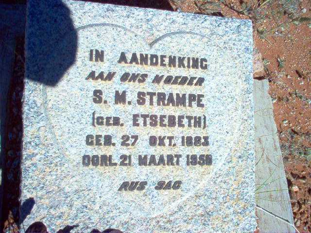 STRAMPE S. M. nee ETSEBETH 1863-1950