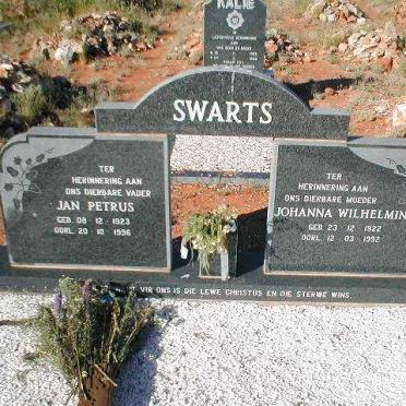 SWARTS Jan Petrus 1923-1996 &amp; Johanna Wilhelmina 1922-1992