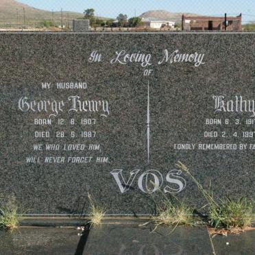 VOS George Henry 1907-1987 &amp; Kathy 1917-1997