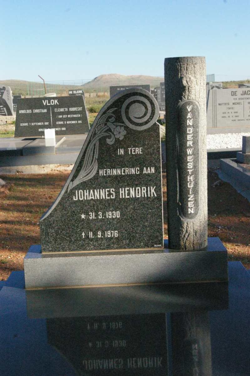 WESTHUIZEN Johannes Hendrik, van der 1930-1976