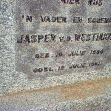 WESTHUIZEN Jasper, v.d. 1880-1951