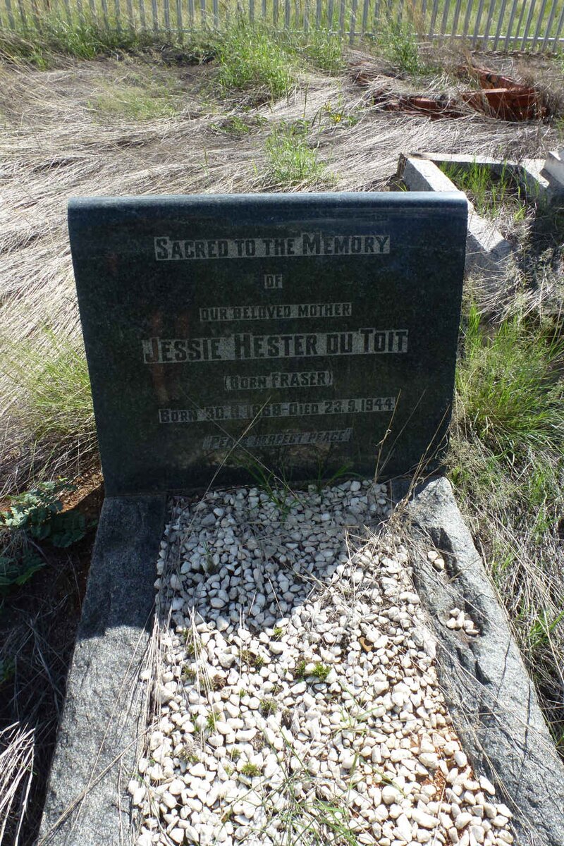 TOIT Jessie Hester, du nee FRASER 1868-1944