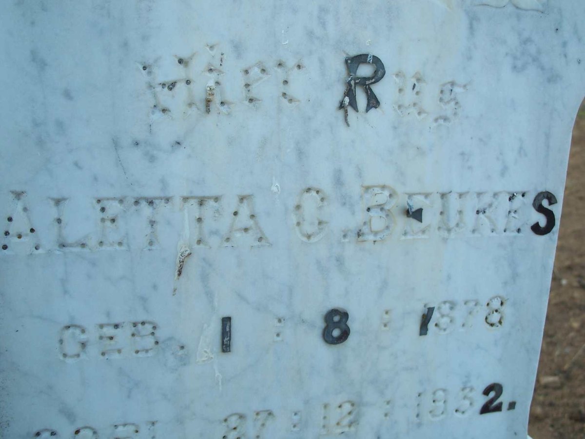 BEUKES Aletta G. 1878-1932