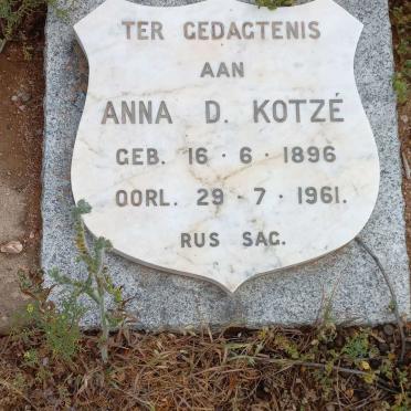 KOTZE Anna D. 1896-1961